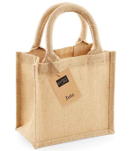 W Mill Jute Petite Gift Bag - Natural - ONE